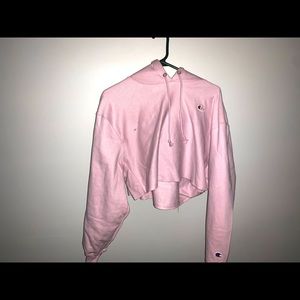 Cut off, hood fit Champion hoodie